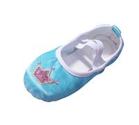 Generisch Scarpe da danza per bambini, scarpe da danza per il corpo, in raso, ricamate, scarpe da yoga, scarpe sportive per ragazze 24, Blu, 33.5 EU
