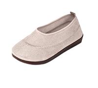 Generisch Scarpe da donna a piedi nudi, comode e piatte estive con puntale rotondo, a maglia, per ballerina, leggere, eleganti, per tutti i giorni e il tempo libero, 37-42 EU, Colore: rosa., 39 EU