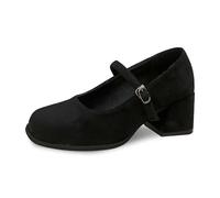 Generisch Scarpe da donna alla moda con fibbia, comode scarpe casual da indossare tutti i giorni, tacco slip-on, scarpe eleganti per donna scarpe da donna stivaletti rossi, Nero , 41 EU