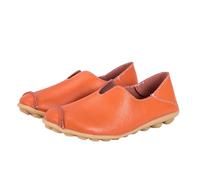 Generisch Scarpe da donna alla moda e traspiranti con lacci, scarpe casual per diabetici scarpe da donna larghe, Colore: arancione., 46 EU