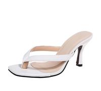 Generisch Scarpe da donna classiche con tacchi alti, per feste, matrimoni, pendolari, per vacanze, alla moda, alla moda, per feste, balli di fine anno, matrimonio, a spillo, bianco, 39 EU