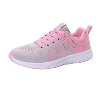 Generisch Scarpe da donna comode a piedi nudi, leggere, casual, piatte, scarpe da ginnastica con lacci, Quick Dry, scarpe ortopediche per tutti i giorni, grigio., 35 EU
