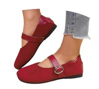 Generisch Scarpe da donna comode e leggere con suola morbida, modello traspirante per tutti i giorni, casual, senza cuciture, per outfit quattro stagioni, Colore: rosso, 36 EU