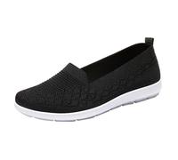 Generisch Scarpe da donna comode estive, traspiranti, comode scarpe per il tempo libero con suola morbida, ideali per scivolare dentro, comode., Nero , 36 EU