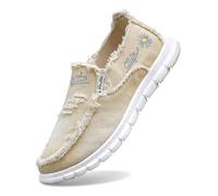 Generisch Scarpe da donna con tacco 47, scarpe in tela, scarpe per il tempo libero, comode e leggere sneakers in tela scarpe da donna Roma blu, cachi, 39 EU