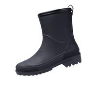 Generisch Scarpe da donna con tacco a zeppa, alla caviglia, da giardino, in gomma, per outside Work With Comfort, scarpe nere da donna, Nero , 41 EU