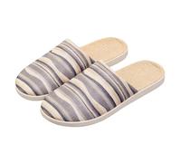 Generisch Scarpe da donna con tacco blu tessuto di lino per la primavera e tutto l'anno indossabile adatto per donne, uomini e coppie. Suola morbida per una casa confortevole. Scarpe da donna foderate