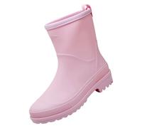Generisch Scarpe da donna con tacco sexy corto Rain Boots for Womens Ankle Rainbooot Garden Boot Ladies Rubber Outside Work With Comfort Scarpe da donna 36 aste, Colore: rosa., 41 EU
