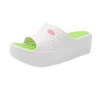 generisch Scarpe da donna estive pantofola suola spessa sandali donna piattaforma scarpe da spiaggia scarpe scarpe tacco a blocco donna bianco, bianco, 38 EU
