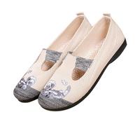 Generisch Scarpe da donna in tessuto estivo, traspiranti, leggere, vintage, suola morbida, antiscivolo, comode, per attività all'aria aperta, corsa, hiking, 34-40 EU, grigio., 40 EU