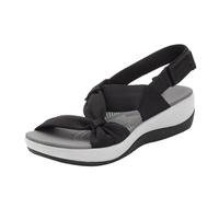 Generisch Scarpe da donna nere da spiaggia con grande fiocco e nodo, sandali alla moda, alla moda, sandali romani, scarpe gialle, 41, Nero , 38 EU Stretta