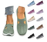 Generisch Scarpe da donna ortopediche da donna larghe H infermiere estive comode sneakers traspiranti maglia memory foam sandali donna diabetici verde 36/EU 98