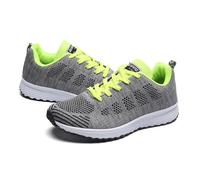 Generisch Scarpe da donna per il tempo libero con cinturino in rete, rotonde, piatte, alla moda, per attività sportive nella vita di tutti i giorni, verde, 41 EU