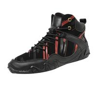 Generisch Scarpe da ginnastica alte da donna e da uomo, comode e con calda imbottitura, con punta larga, per l'autunno, per il trekking, per l'allenamento, per l'inverno, da jogging, Nero , 42 EU