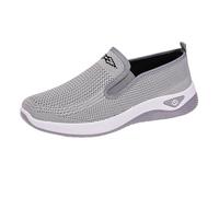 Generisch Scarpe da ginnastica comode da donna - Super comode scarpe da trekking slip-on di sicurezza da donna, cuscino d'aria antiscivolo, scarpe da corsa in rete traspirante, sneakers classiche nere