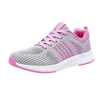 Generisch Scarpe da ginnastica da donna, comode, con suola morbida, leggere, traspiranti, con lacci, casual, per il tempo libero, per attività all'aperto e tutti i giorni, Colore: rosa., 39 EU