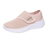 Generisch Scarpe da ginnastica da donna, comode, senza dolore, con supporto e comode, scarpe da ginnastica piatte, traspiranti, estive, per tutti i giorni, per camminare, casual, Colore: rosa., 39 EU