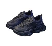 Generisch Scarpe da ginnastica da donna con plateau e lacci, con imbottitura ad aria, comode e robuste, con fondo spesso in memory foam, scarpe da corsa per attività all'aperto, fitness e vita