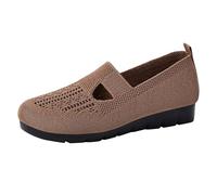 Generisch Scarpe da ginnastica da donna, leggere, traspiranti, eleganti, basse, comode, per il tempo libero, leggere, suola profilata, per l'uso quotidiano, caffè, 43 EU