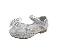 Generisch Scarpe da ginnastica da donna per il tempo libero, suola spessa, con fibbia a punta tonda, da uomo, invernali, 46, argento, 35.5 EU