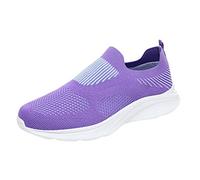 Generisch Scarpe da ginnastica da donna slip on sneakers leggere scarpe sportive donna nuovo modello mesh traspirante confortevole leggero casual scarpe, Lilla, 39 EU