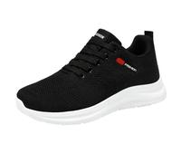 Generisch Scarpe da ginnastica da donna, traspiranti, a piedi nudi, con memory foam, leggere, in tessuto, morbide, estive, per attività all'aria aperta, per il tempo libero, Shock Absorbing, Nero , 39