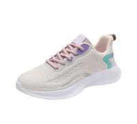 Generisch Scarpe da ginnastica da donna, traspiranti, leggere, in rete, per il jogging, per il tempo libero, cachi, 40 EU
