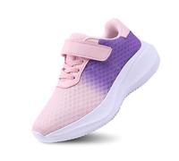 Generisch Scarpe da ginnastica da ragazza in rete traspirante con tomaia leggera per lo sport e il tempo libero, comode scarpe da corsa per bambini dai 5 ai 15 anni, Colore: rosa., 28.5 EU