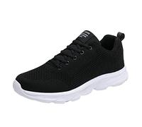 Generisch Scarpe da ginnastica da uomo, comode, con lacci, sportive, traspiranti, versatili, robuste, per il tempo libero, allenamento, tutti i giorni, attività all'aperto, bianco, 44 EU