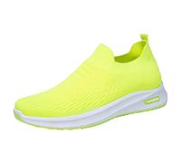 Generisch Scarpe da ginnastica da uomo senza lacci, in rete, traspiranti, comode, leggere, estive, da jogging, per attività all'aria aperta, per uomini, giallo., 44 EU