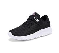 Generisch Scarpe da ginnastica invernali da bambina, leggere, traspiranti, traspiranti, scarpe da ginnastica per interni, Nero , 33 EU