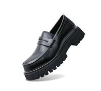 Generisch Scarpe da ginnastica Le Fu per giovani con suola spessa, aumento dell'altezza per uomini attenti alla moda, in vero nero, sneaker casual per l'uso quotidiano, Nero , 43 EU