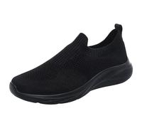 Generisch Scarpe da ginnastica leggere, traspiranti, per il tempo libero, per la corsa su strada, per interni alla moda, scarpe da corsa da uomo, casual, scarpe da ginnastica, Nero , 44 EU 3X-Stretta