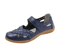 Generisch Scarpe da ginnastica moderne da donna, traspiranti, per il tempo libero, comode scarpe stringate per la vita attiva, leggere scarpe in rete per tutti i giorni, Blu, 39 EU