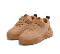 Generisch Scarpe da ginnastica per bambini, suola leggera, con design in tinta unita, comode e traspiranti, per bambini dai 5 ai 14 anni, marrone, 29.5 EU