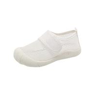 Generisch Scarpe da ginnastica per neonati, in rete, con suola morbida antiscivolo, bianco, 17 EU
