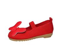 Generisch Scarpe da Ginnastica Ragazza Traspirante Mesh Casual Scarpe con Fiocco Design per Neonati Suola Leggera Scarpe per tutti i giorni per bambini Età da 3 a 11, 02 rosso, 27.5 EU