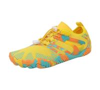 Generisch Scarpe da nuoto da uomo, larghe, con lacci, estive, mimetiche, leggere, traspiranti, comode, da spiaggia, unisex, giallo., 37 EU