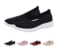 Generisch Scarpe da passeggio da donna, leggere, senza lacci, in rete, leggere, in memory foam, comode da ginnastica, jogging, fitness, pantofole per attività all'aria aperta, Nero , 41 EU