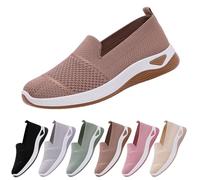 Generisch Scarpe da passeggio da donna senza lacci, scarpe per il tempo libero, scarpe ortopediche, scarpe da ginnastica estive, traspiranti, memory foam, cachi, 37 EU