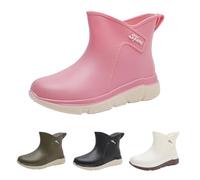 Generisch Scarpe da pioggia basse da donna, leggere alla moda, comode e morbide, stivali da pioggia impermeabili, scarpe da lavoro antiscivolo, scarpe da giardino, Colore: rosa., 37 EU