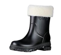 Generisch Scarpe da pioggia da donna, comode, leggere, satinate, con suola antiscivolo, per condizioni meteorologiche umide nella vita di tutti i giorni, Nero , 40 EU