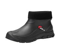 Generisch Scarpe da pioggia, eleganti e caldi, scarpe da viaggio per lavoro, scarpe da cucina in gomma da pulire, ghette resistenti per esterni, Nero , 40 EU