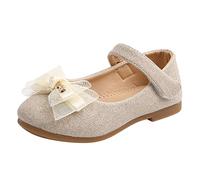 Generisch Scarpe da principessa, sandali con brillantini, per ragazze, per feste, per feste di carnevale, cosplay, per bambini, accessori per ballo, gold, 25 EU