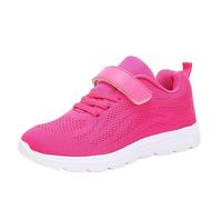 Generisch Scarpe da punta in rete alla moda per ragazze con suola antiscivolo, bambini attivi traspiranti nella vita di tutti i giorni, rosa intenso, 33 EU