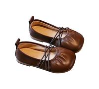 Generisch Scarpe da ragazza Mary Jane morbide ballerine per bambini, per cosplay, feste, principesse, scarpe da sera, per comunioni, per matrimoni, marrone, 33 EU