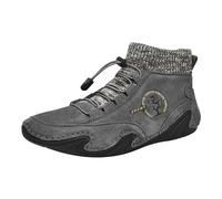 Generisch Scarpe da trekking da uomo, invernali, da uomo, con calda imbottitura, per trekking, invernali, per attività all'aria aperta, antiscivolo, traspiranti, con lacci, grigio., 47 EU