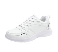 Generisch Scarpe da trekking leggere da donna Sneakers casual e alla moda e tinta unita da donna scarpe da snowboard, bianco, 41 EU