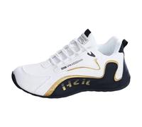Generisch Scarpe da uomo bianche, alla moda, per l'uso quotidiano, versatili, per il tempo libero, con vestibilità comoda, eleganti sneaker per attività, robuste scarpe da strada con design moderno