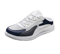 Generisch Scarpe da uomo nere 46 paia di scarpe in rete One Foot Lazy No Heel Mezza Pantofole Casual Scarpe Sportive Uomo Run Nero, grigio., 41 EU Larga